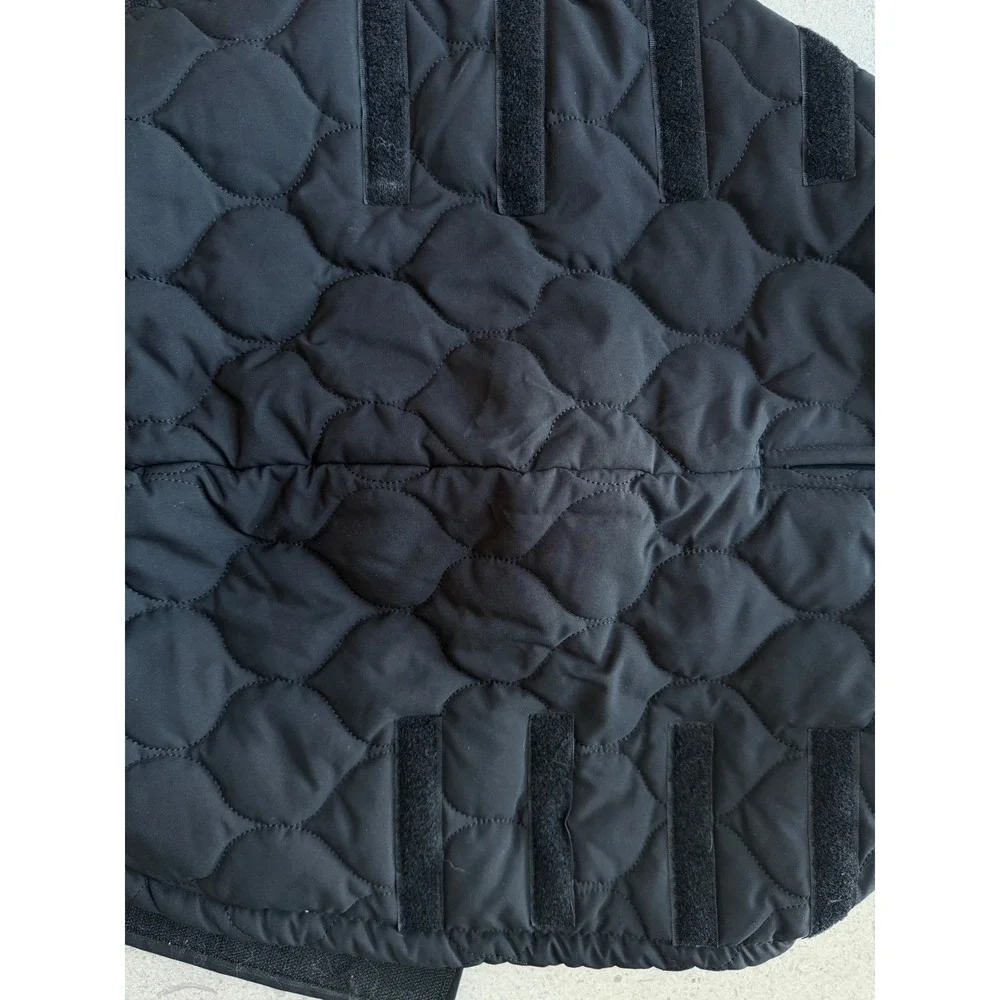 Zara Pet Collection Black Quilted Water Repellent Dog Coat Large NWT